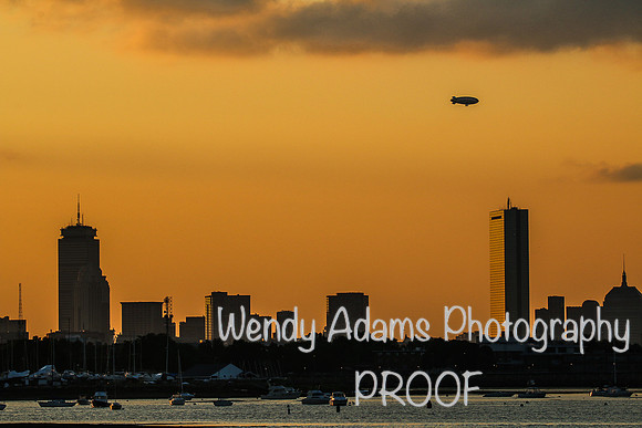 Sunset over Boston Ma
