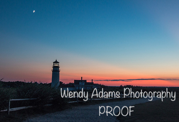 Sun setting over Highland Light