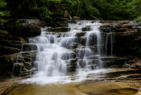 Falls in shade at Bemis brook.  New Hampshire