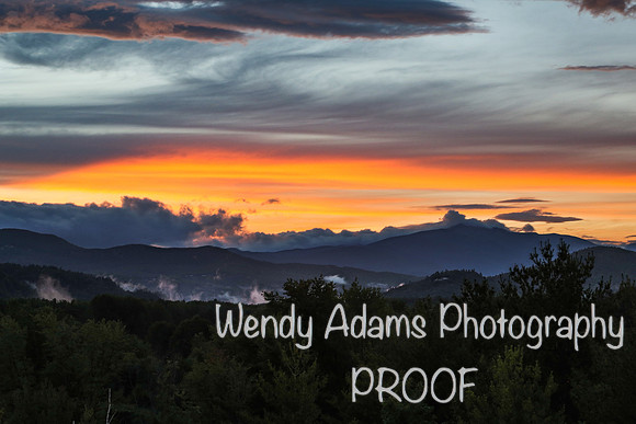 Sunset New Hampshire Mountains