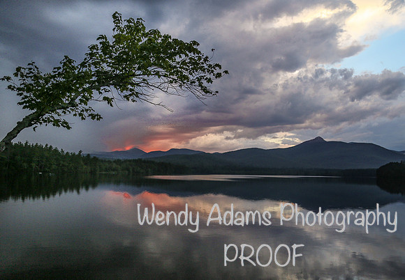 Funky sunset at Chocorua Lake, New Hampshire
